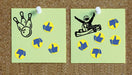Avery beoordelingsstickers, diameter 19 mm, rol van 250 stuks, blauw/geel, duim - OfficeTown