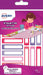Avery Familie mini naamstickers, afm 5 x 1 cm, roze/paars, hangbare map met 30 stickers - OfficeTown