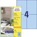 Avery gekleurde universele etiketten ft 105 x 148 mm (b x h), 400 stuks, blauw - OfficeTown