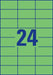 Avery gekleurde universele etiketten ft 70 x 37 mm (b x h), 2400 stuks, groen - OfficeTown