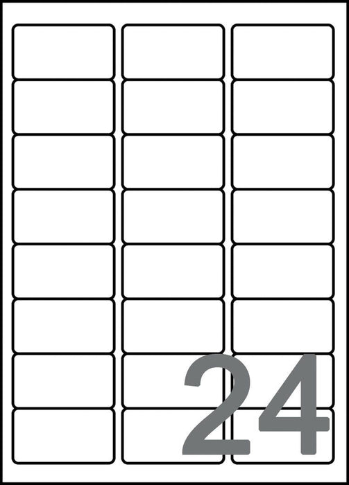Avery J8159 - 10 adresetiketten ft 63,5 x 33,9 mm (b x h), 240 etiketten, wit - OfficeTown
