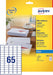 Avery J8651 - 10 mini labels ft 38,1 x 21,2 mm (b x h), 650 labels, wit - OfficeTown
