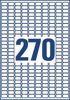 Avery L4730REV - 25 Verwijderbare Etiketten ft 17,8 x 10 mm, 6.750 etiketten, wit - OfficeTown