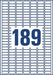 Avery L4731REV - 25 verwijderbare etiketten 25,4 x 10 mm, 4.725 stuks, wit - OfficeTown