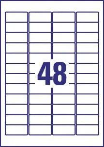Avery L6145 - 20 NoPeel etiketten ft 45,7 x 25,4 mm (b x h), 800 etiketten, wit - OfficeTown