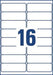 Avery L7162, Adresetiketten, Laser, Ultragrip, wit, 100 vellen, 16 per vel, 99,1 x 33,9 mm - OfficeTown