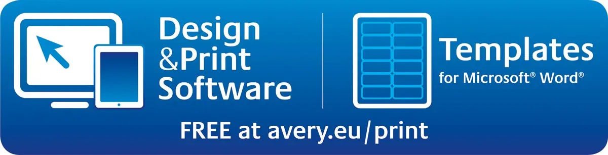 Avery Onverwijderbare etiketten met de afmetingen 63,5 x 33,9 mm, 24 etiketten per blad, 480 stuks, wit - OfficeTown