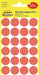 Avery Ronde etiketten 18 mm, rood, 96 stuks permanent papier - OfficeTown