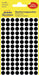Avery Ronde etiketten zwart, 8 mm diameter, 416 stuks - OfficeTown