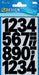 Avery Stickers cijfers en letters 0 - 9 groot, 2 vellen, zwart, waterbestendige folie - OfficeTown