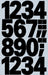 Avery Stickers cijfers en letters 0 - 9 groot, 2 vellen, zwart, waterbestendige folie - OfficeTown