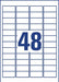 Avery verwijderbare weerbestendige etiketten Ft 45,7 x 21,2 mm (b x h), wit, doos van 960 etiketten - OfficeTown