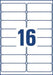 Avery witte etiketten QuickDry ft 99,1 x 33,9 mm (b x h), 1.600 stuks, 16 per blad - OfficeTown