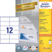 Avery Zweckform 3424, Universele etiketten, Ultragrip, wit, 100 vel, 12 per vel, 105 x 48 mm - OfficeTown