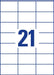 Avery Zweckform 3481, Universele etiketten, Ultragrip, wit, 100 vel, 21 per vel, 70 x 41 mm - OfficeTown