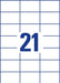 Avery Zweckform 3652, Universele etiketten, Ultragrip, wit, 200 vel, 21 per vel, 70 x 42,3 mm - OfficeTown