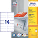 Avery Zweckform 3653, Universele etiketten, Ultragrip, wit, 100 vel, 14 per vel, 105 x 42,3 mm - OfficeTown