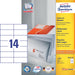Avery Zweckform 3653, Universele etiketten, Ultragrip, wit, 200 vel, 14 per vel, 105 x 42,3 mm - OfficeTown