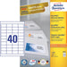 Avery Zweckform 3657, Universele etiketten, Ultragrip, wit, 100 vel, 40 per vel, 48,5 x 25,4 mm - OfficeTown