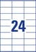 Avery Zweckform LR3475 gerecycleerde universele etiketten ft 70 x 36 mm (b x h), 2.400 etiketten, wit - OfficeTown
