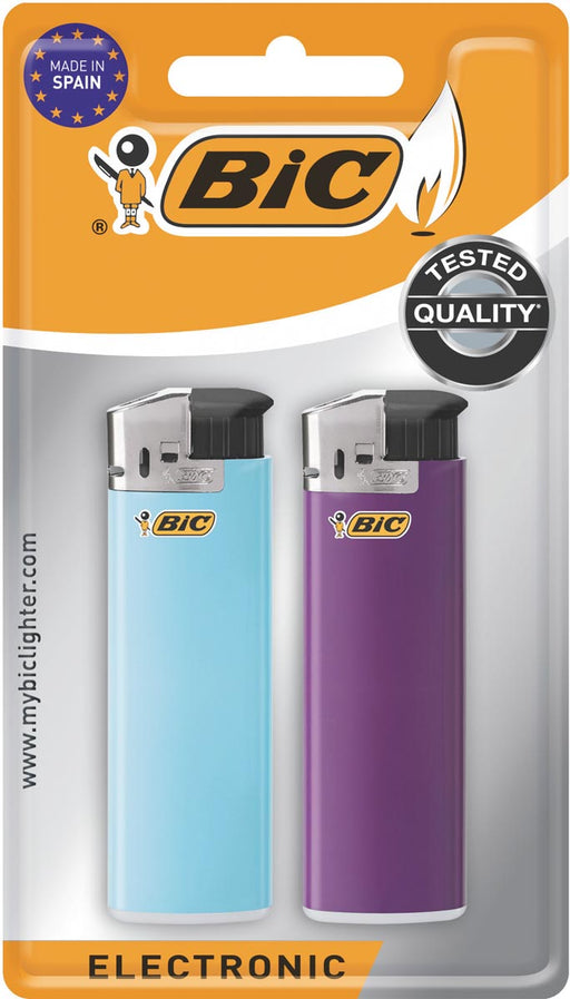 BIC Maxi elektronische aanstekers, geassorteerde kleuren, blister van 2 stuks 30 stuks, OfficeTown