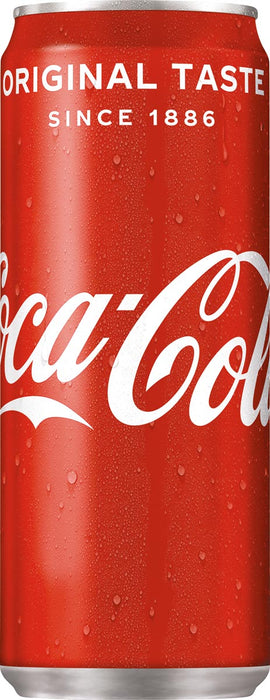 Coca-Cola frisdrank, 24 stuks, 33 cl sleek blikje