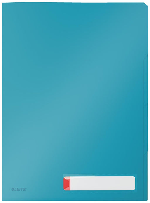 Leitz Cosy L-map met tabbladen, 3 compartimenten, ft A4,  PP van 200 micron, ondoorzichtig, blauw 12 stuks, OfficeTown