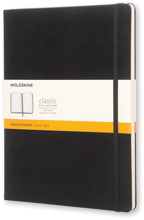 Moleskine notitieboek, ft 19 x 25 cm, gelinieerd, harde omslag, 192 pagina's, zwart