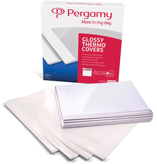 Pergamy thermische omslagen ft A4, 9 mm, pak van 100 stuks, wit 6 stuks, OfficeTown