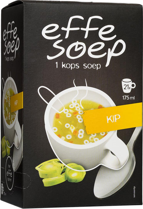 Effe Soep 1-kops, kip, 175 ml, doos van 21 zakjes
