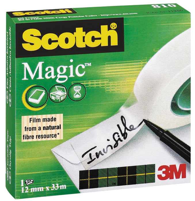 Scotch plakband Magic Tape ft 12 mm x 33 m