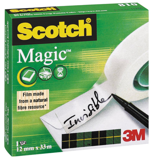 Scotch plakband Magic  Tape ft 12 mm x 33 m 12 stuks, OfficeTown