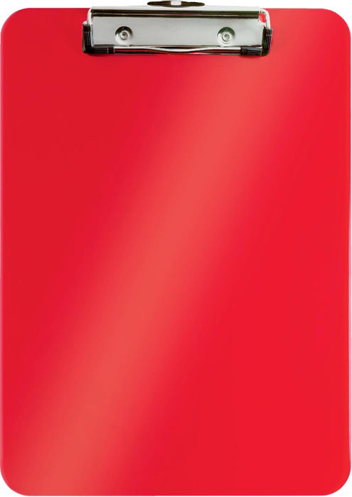 Leitz WOW klemplaat, ft A4, rood Hinkeleffektmapje van polystyreen, A4, rood