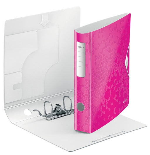 Leitz WOW ordner Active rug van 6,5 cm, roze 5 stuks, OfficeTown