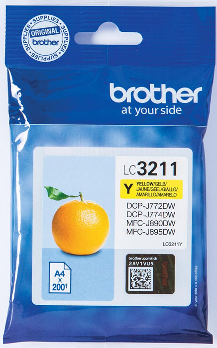 Brother inktcartridge 200 pagina's geel, OEM LC-3211Y