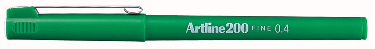 Artline 200 fineliner, groene inkt met 0,4 mm schrijfbreedte Artline