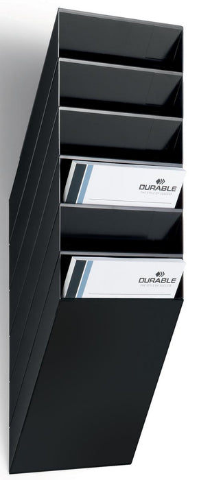 Duurzame folderhouder Flexiboxx 6 A4, zwart