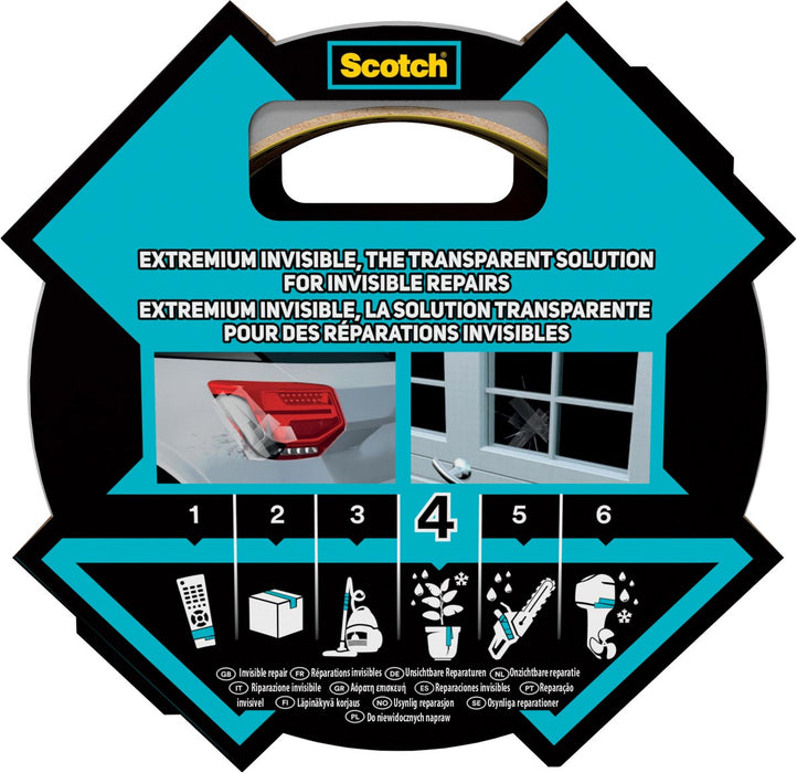 Scotch krachtige tape Extremium Invisible, ft 48 mm x 20 m, transparant 6 stuks, OfficeTown