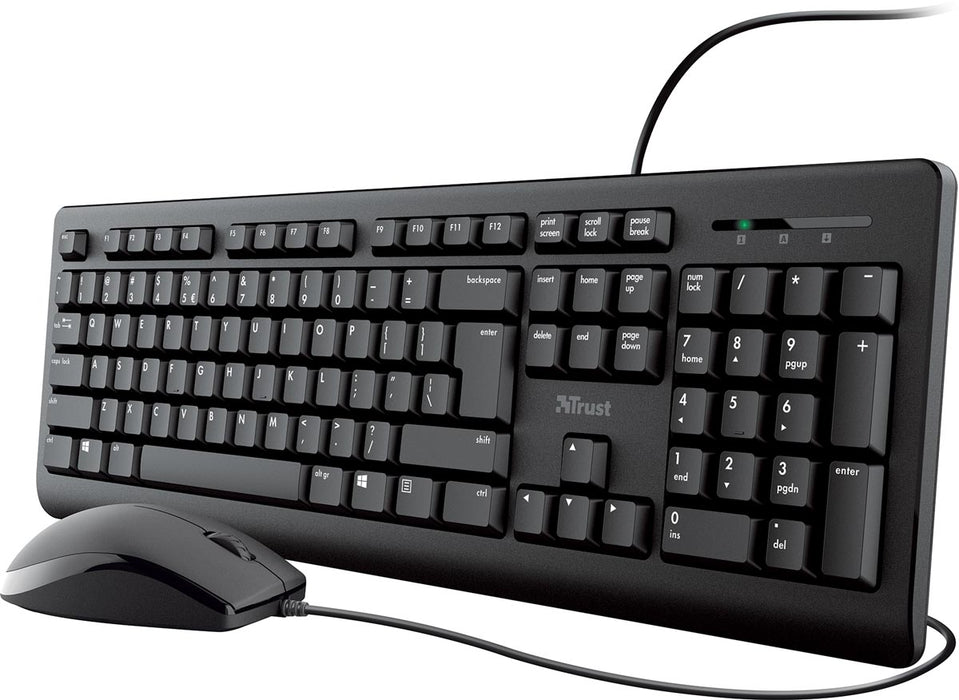 Trust Primo keyboard en muis, azerty met morsbestendig toetsenbord