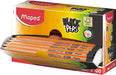 Maped potlood Black'Peps HB, zonder gum, kartonnen displaydoos van 100 stuks Maped