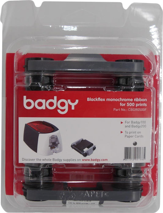 Badgy lint Blackflex, monochroom, zwartn voor kaarten uit papier - OfficeTown