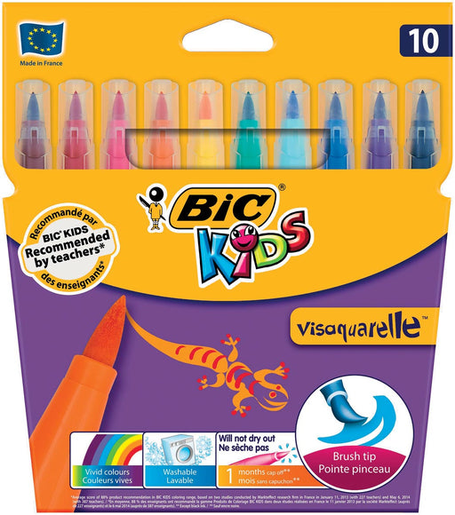 Bic Kids penseelstift Visaquarelle, etui van 10 stuks 12 stuks, OfficeTown