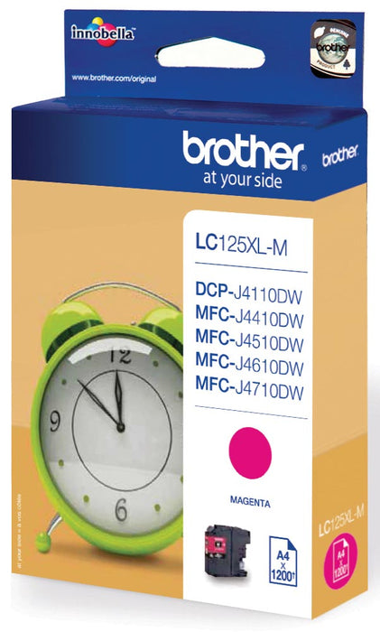 Brother inktcartridge, 1.200 pagina's, OEM LC-125XLM, magenta 5 stuks, OfficeTown