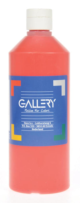 Galerij plakkaatverf, fles van 500 ml, lichtrood met waterbasis