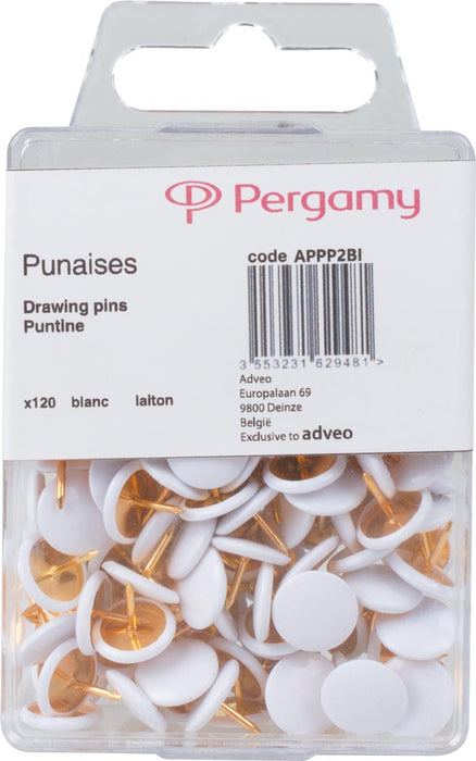 Pergamy punaises wit, doos van 120 stuks