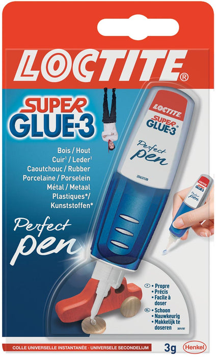 Loctite secondelijm Perfect Pen 3 g, op blister → Loctite secondelijm Perfect Pen 3 g, op blister