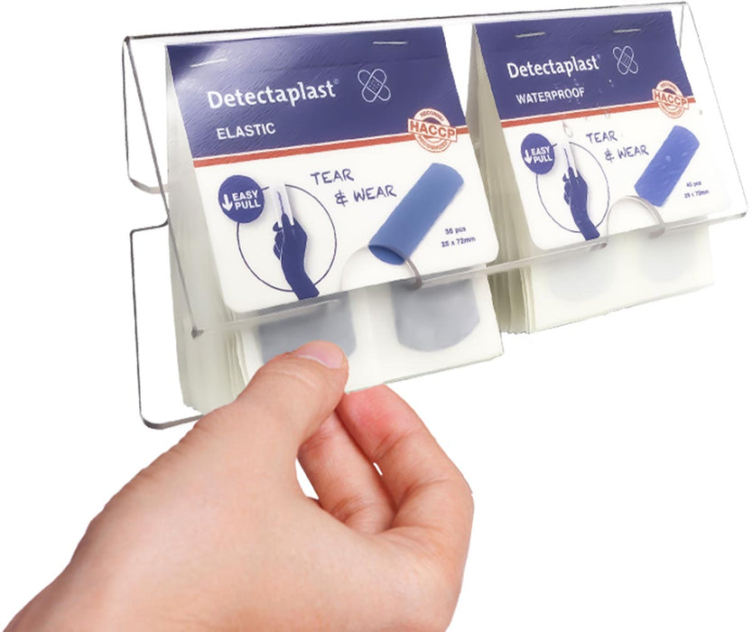 Detectaplast Tear & Wear Pleisterdispenser Easy-Pull - Muurbevestiging met 2 strips pleister