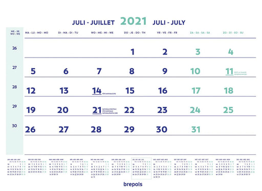 Brepols maandkalender, 2025 10 stuks, OfficeTown