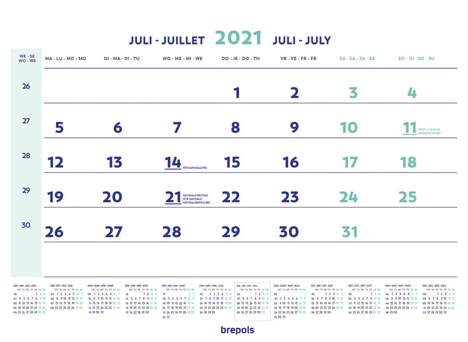 Brepols maandkalender, 2025 10 stuks, OfficeTown