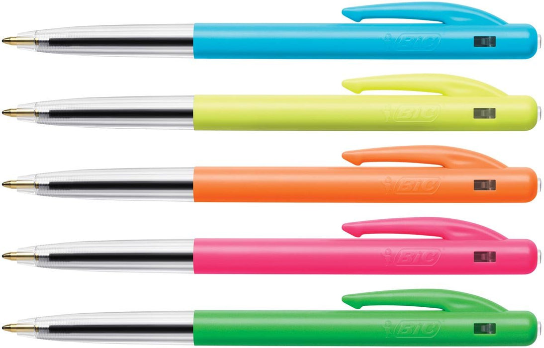 Bic balpen M10 Clic Colors - 50 stuks in diverse kleuren - OfficeTown